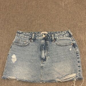 PacSun Distressed Blue Denim Mini Skirt